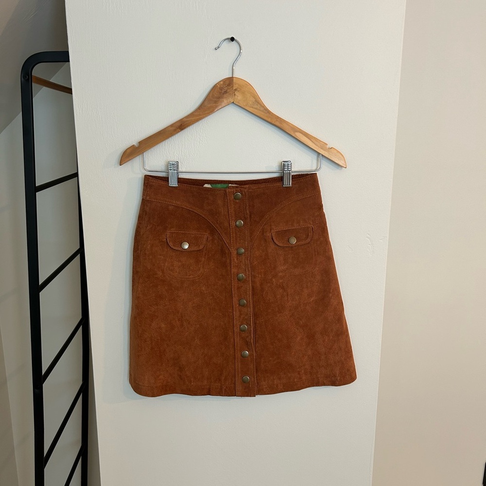 Anthropologie Leather Skirt